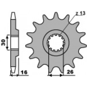 Pignon PBR acier standard 344 - 525
