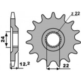 Pignon PBR acier standard 405 - 520