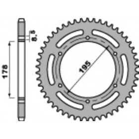 Pignon PBR acier standard 295 - 530