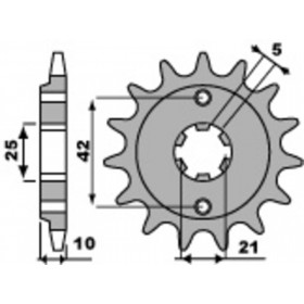 Pignon PBR acier standard 726 - 520