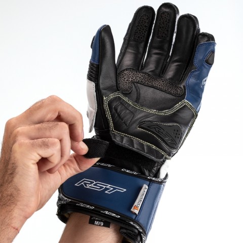 Gants RST Tractech Evo 4 cuir bleu/blanc/noir taille XXL