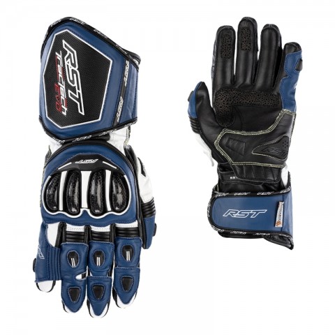 Gants RST Tractech Evo 4 cuir bleu/blanc/noir taille M