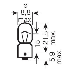 Ampoules OSRAM T5W 12V 5W BA9S (boite de 10)