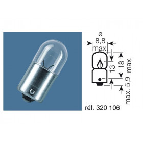 BOITE 10 AMPOULES 12V-2W / TEMOINS CULOT BA9S