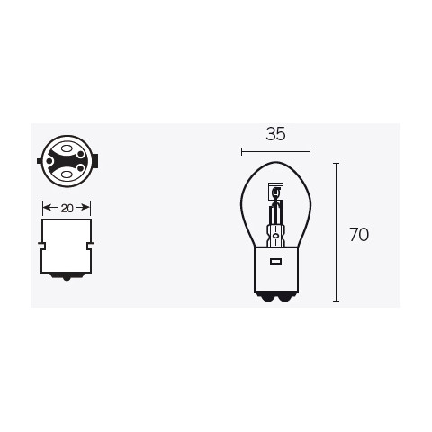 Boite de 10 ampoules V PARTS B35 12V-35/35W