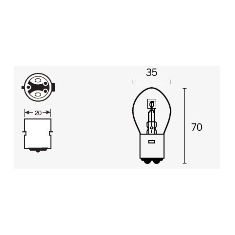 Boite de 10 ampoules V PARTS S1 12V25/25w