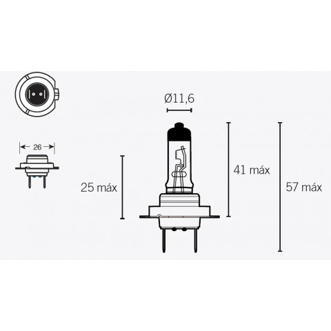 Boite de 10 ampoules V PARTS H7 12V-55w 