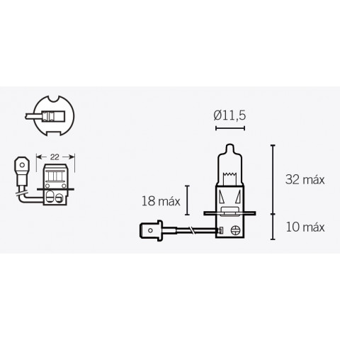 Boites de 10 ampoules V PARTS H3 12V55