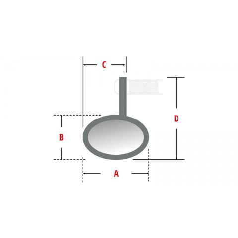 Rétroviseur embout de guidon HIGHSIDER Victory Rim avec clignotant/feu de position LED