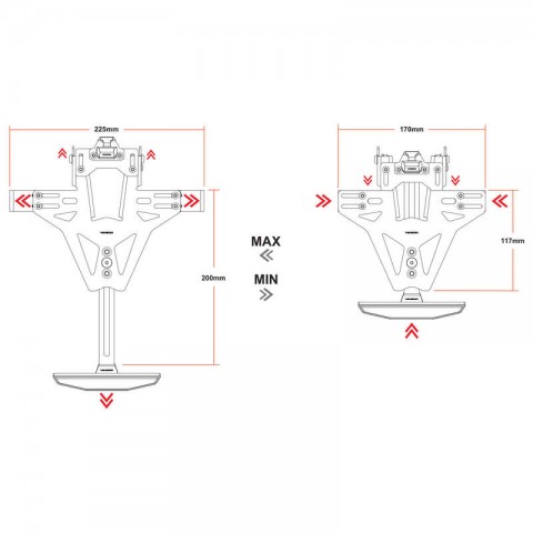 Support de plaque HIGHSIDER Akron-RS PRO - Yamaha XSR 700