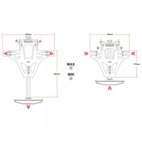 Support de plaque HIGHSIDER Akron-RS PRO - Yamaha XSR 700