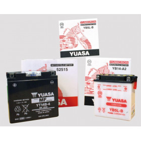 Batterie YUASA YTX5L-BS sans entretien livrée avec pack acide