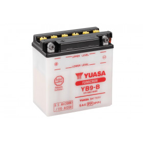 Batterie YUASA YB9-B conventionnelle livrée avec pack acide