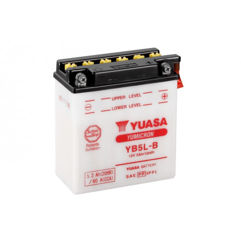 Batterie YUASA YB4L-B conventionnelle livrée avec pack acide
