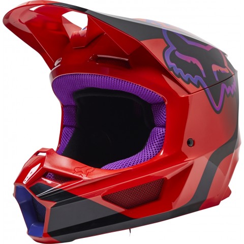 V1 VENZ HELMET  ECE [FLO/RED)