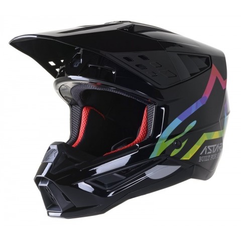 S-M5 COMPASS HELMET ECE BLACK SILVER HUE GLOSSY