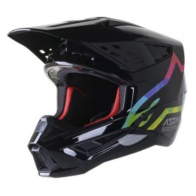 S-M5 COMPASS HELMET ECE BLACK SILVER HUE GLOSSY