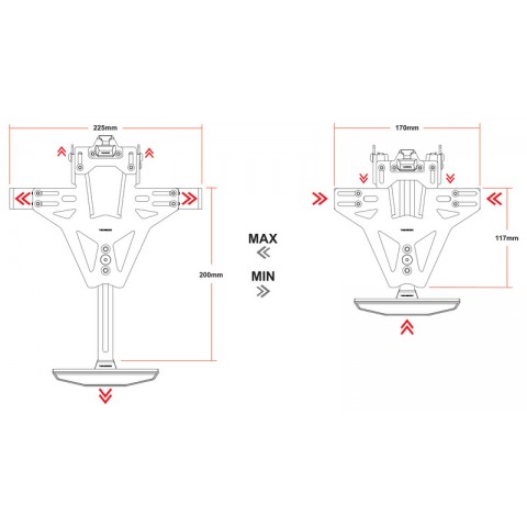 Support de plaque HIGHSIDER Akron-RS Pro - Honda CB 650 F/CBR 650 F