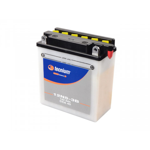 Batterie TECNIUM 12N5.5-3B conventionnelle livrée avec pack acide
