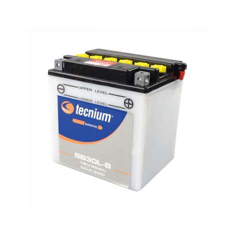 Batterie TECNIUM BB30L-B conventionnelle livrée avec pack acide
