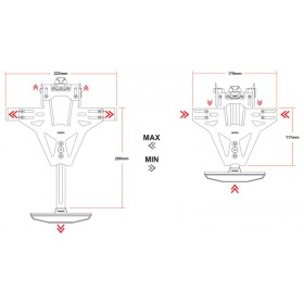 Support de plaque HIGHSIDER Akron-RS Pro - Kawasaki Z750/Z750R/Z1000