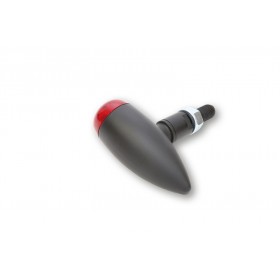 Feu arrière LED HIGHSIDER Micro-Bullet, noir, rouge