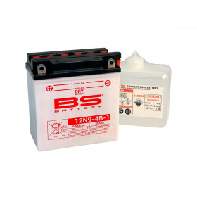 Batterie BS 12N9-4B-1 conventionnelle livrée avec pack acide