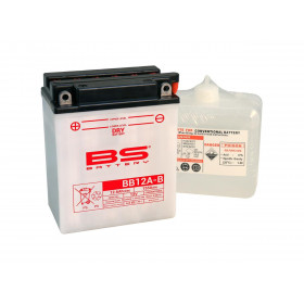 Batterie BS BB12A-B conventionnelle livrée avec pack acide