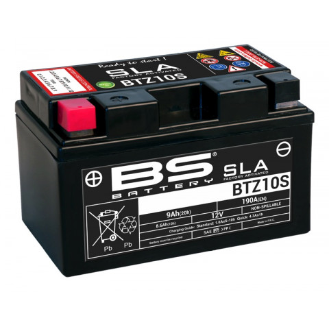 Batterie BS BTZ10S SLA sans entretien activée usine