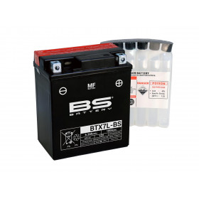 Batterie BS BTX7L-BS sans entretien livrée avec pack acide