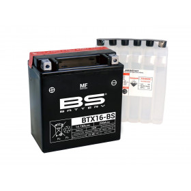 Batterie BS BTX16-BS sans entretien livrée avec pack acide