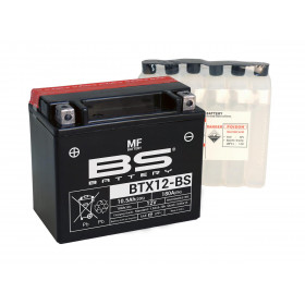 Batterie BS BTX12-BS sans entretien livrée avec pack acide