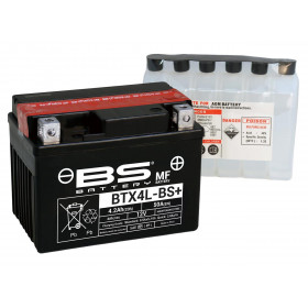 Batterie BS BTX4L-BS sans entretien livrée avec pack acide