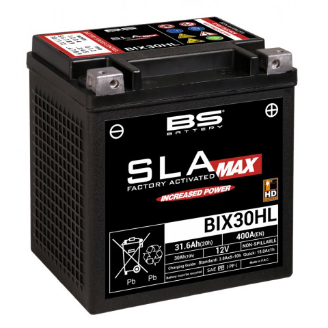 Batterie BS BIX30HL MAX sans entretien activée usine