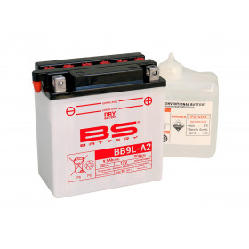Batterie BS BB9L-A2 conventionnelle livrée avec pack acide
