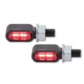 Clignotants/feux de position LED CNC HIGHSIDER Little Bronx titane, teinté, homologué E, paire