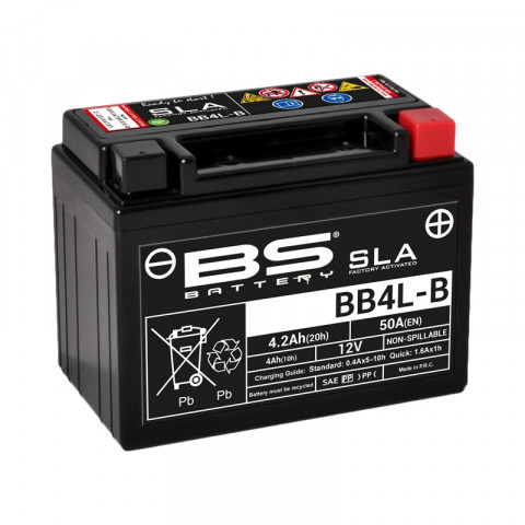 Batterie BS BB4L-B SLA sans entretien activée usine
