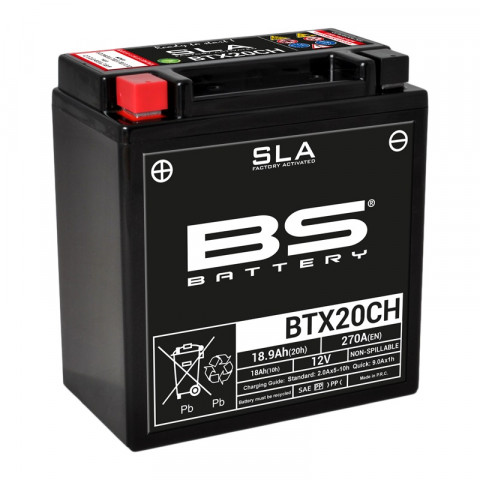 Batterie BS BTX20CH SLA sans entretien activée usine