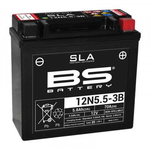 Batterie BS 12N5.5-3B SLA sans entretien activée usine