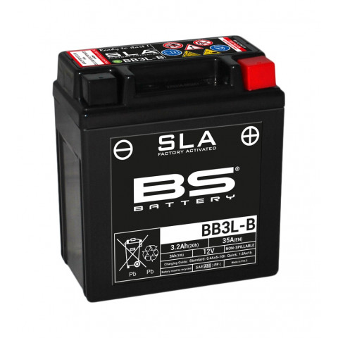 Batterie BS BB3L-B SLA sans entretien activée usine