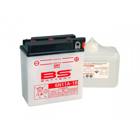 Batterie BS 6N11A-1B  conventionnelle livrée avec pack acide