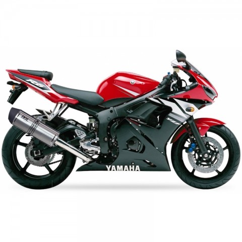 Silencieux IXIL Hexoval Xtrem inox / alu noir - Yamaha YZF600R-6