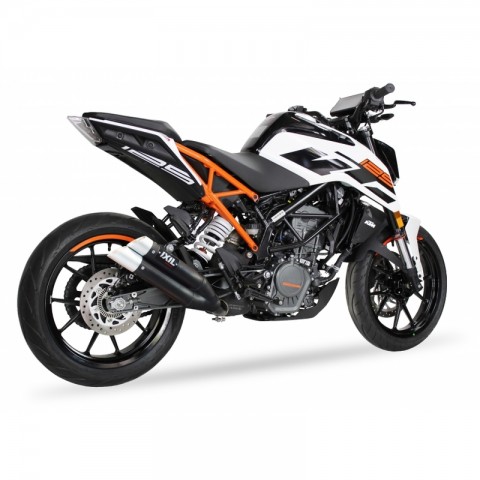 Silencieux IXIL Dual Hyperlow L3XB inox noir / alu - KTM Duke RC125