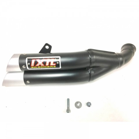 Silencieux IXIL Dual Hyperlow L3XB inox noir / alu - KTM Duke RC125