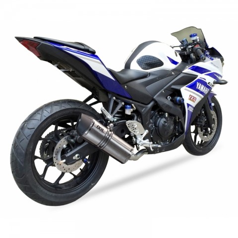 Ligne complète IXIL Hexoval Xtrem Race inox / alu noir - Yamaha R3/R25