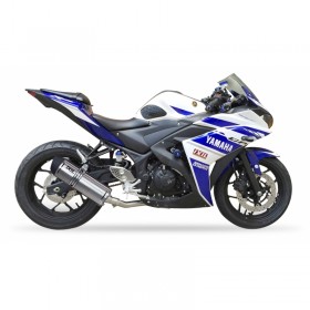 Ligne complète IXIL Hexoval Xtrem Race inox / alu noir - Yamaha R3/R25