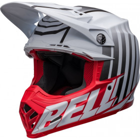 Casque BELL Moto-9s Flex Sprint - Mat/Brillant Blanc/Rouge