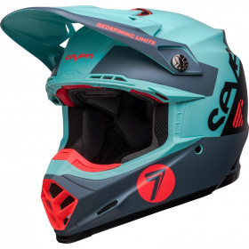 Casque BELL Moto-9s Flex Seven Vanguard - Mat Aqua/Noir