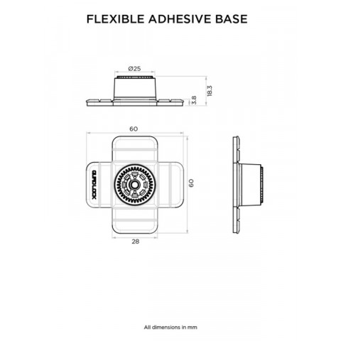 Base flexible adhésive QUAD LOCK 360