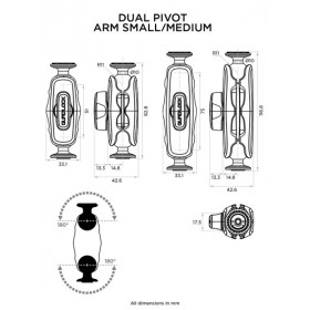 Bras double pivot QUAD LOCK 360 - version Small